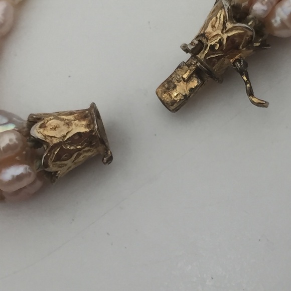 VINTAGE Genuine Pearl & Sterling Silver Bracelet - Picture 5 of 6